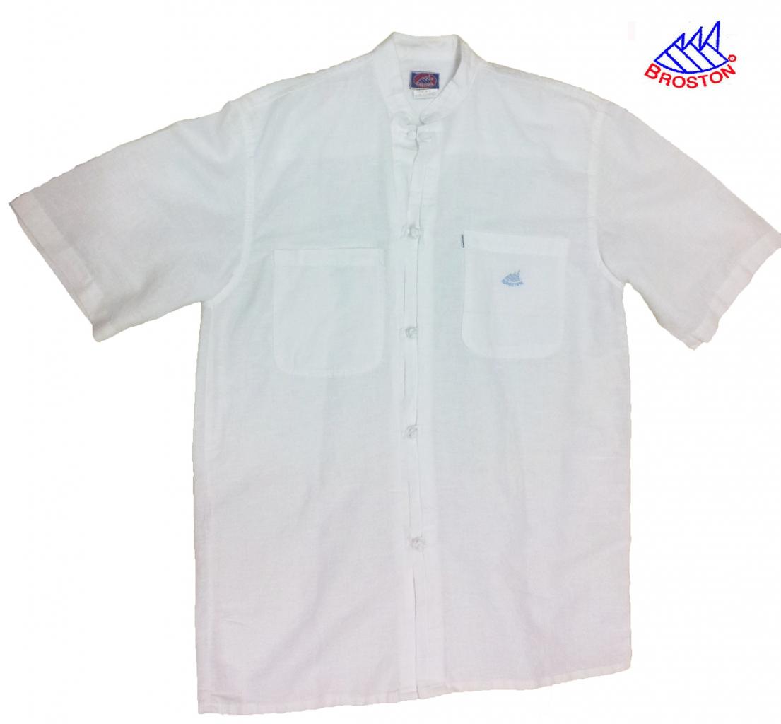 Polo Blanc Col Mao Broston